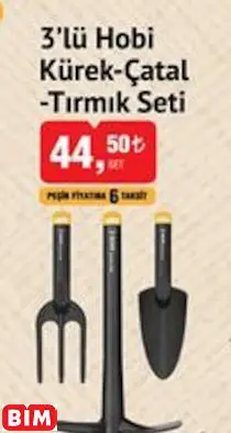 SGS 3’LÜ HOBİ KÜREK-ÇATAL -TIRMIK SETİ